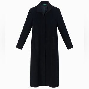 United Colors Benetton Women’s Black Wool Blend Long Coat